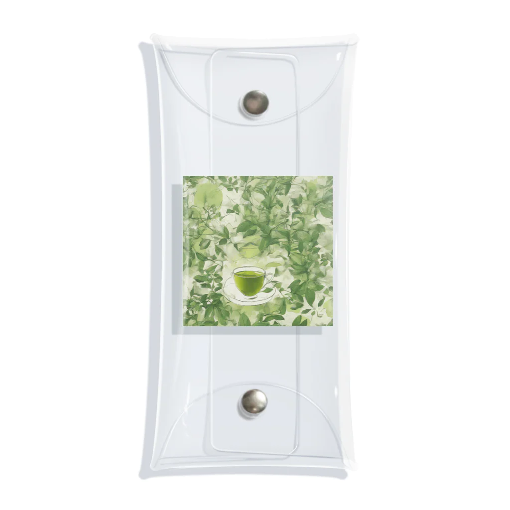 千裕アトリエ（いつもありがとう）のグリーンティーのアート　green tea art Clear Multipurpose Case