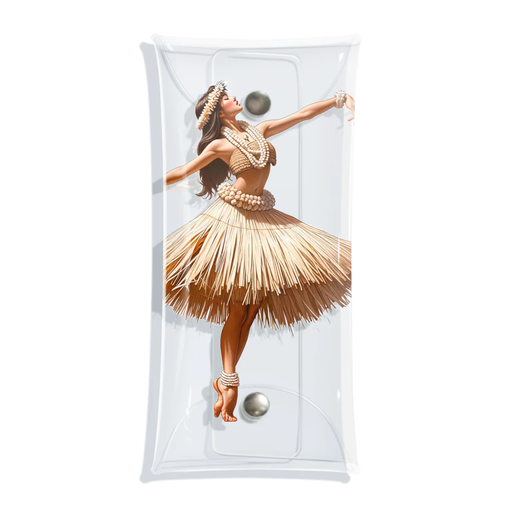 BEOQUのフラを踊る女性 Clear Multipurpose Case