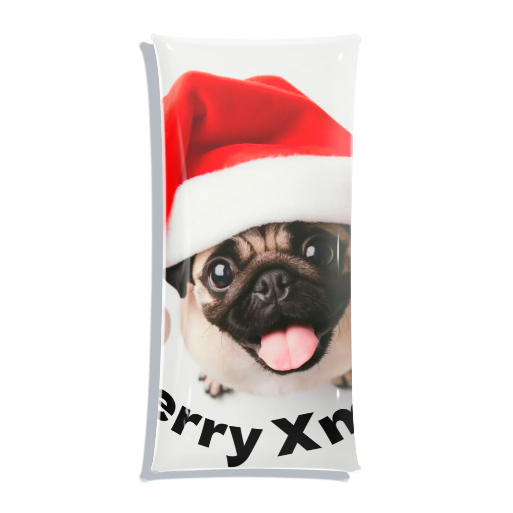 isshi1002のXmas Pug Clear Multipurpose Case