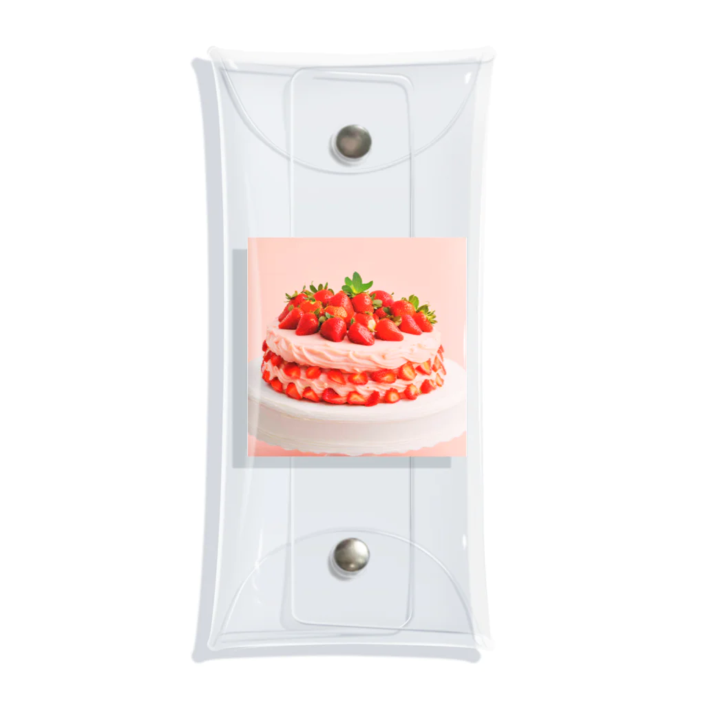 ❤︎cute❤︎のイチゴケーキ Clear Multipurpose Case