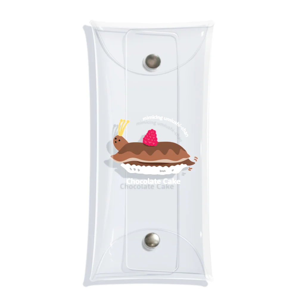 MOVE ROOMSのミミッキングうみうしちゃん　チョコレートケーキ Clear Multipurpose Case