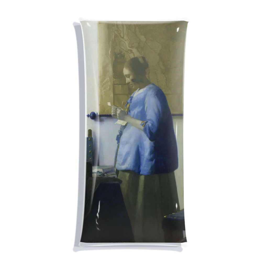 世界美術商店の青衣の女 / Woman Reading a Letter Clear Multipurpose Case