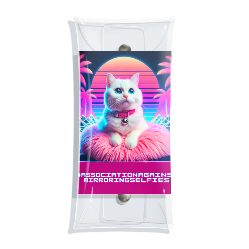 Association Against Mirroring SelfiesのSynthwave_cats Clear Multipurpose Case