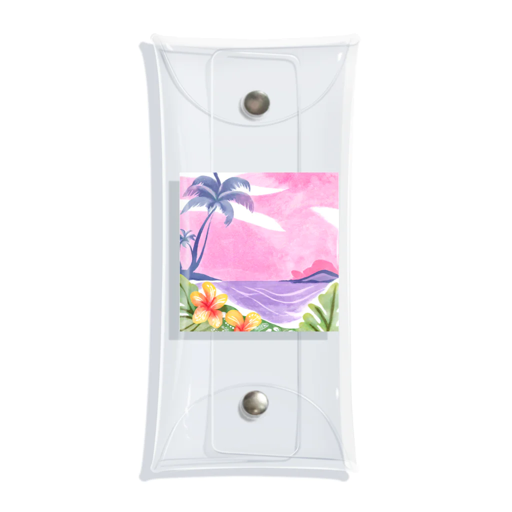 Sweet_moonLaboのHawaii　海とハイビスカス Clear Multipurpose Case