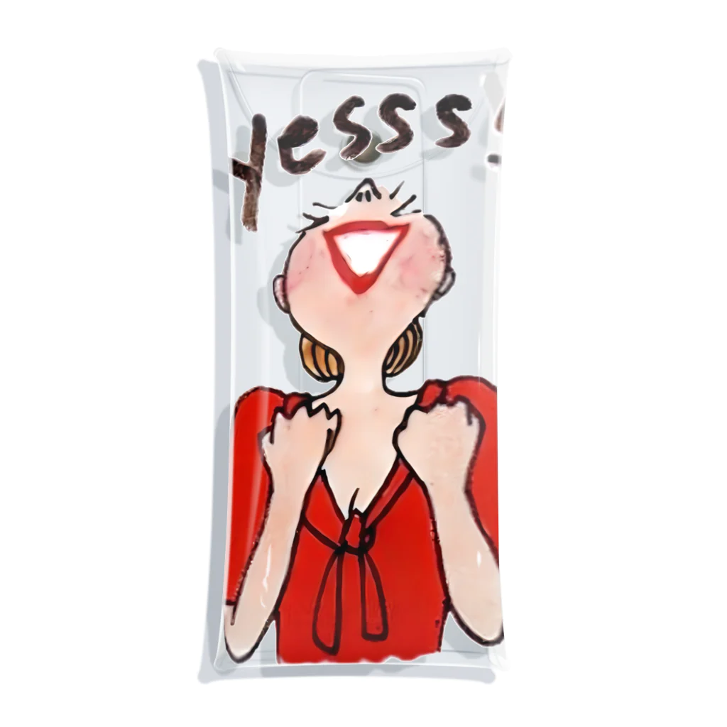 アンティークZeeeのYES! ポジティブWoman Clear Multipurpose Case