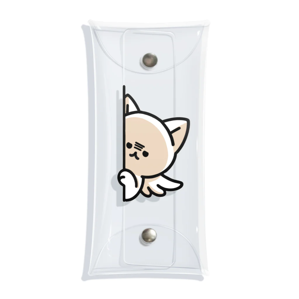 Mystery Cat Worldのじっと見つめるねこ Clear Multipurpose Case