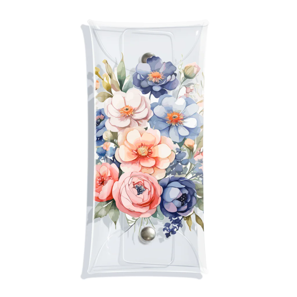 ファンシーTシャツ屋のパステルカラーの花束 Clear Multipurpose Case