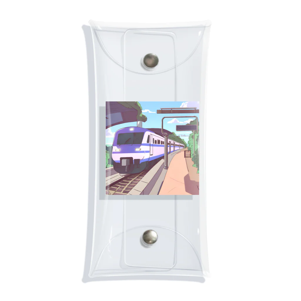 はまみるの軽快で洗練されたモダン鉄道 Clear Multipurpose Case