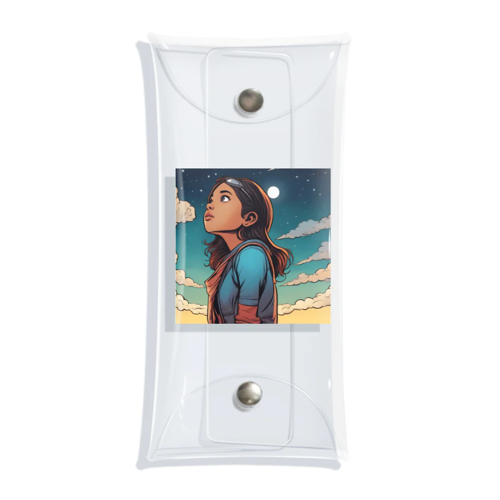 PanHanaChanのThe girl who looks at the sky Clear Multipurpose Case