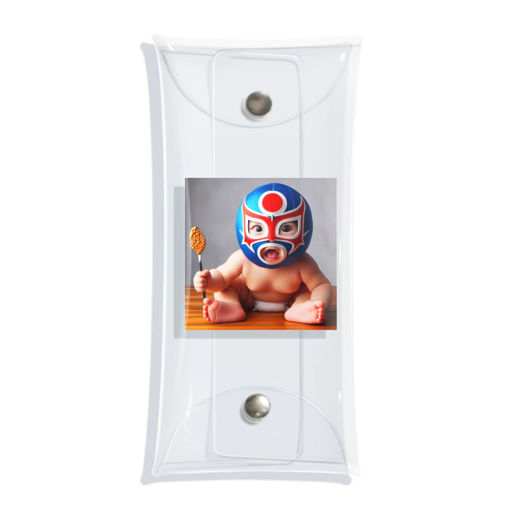 taka-kamikazeの赤ちゃん覆面レスラー2 Clear Multipurpose Case