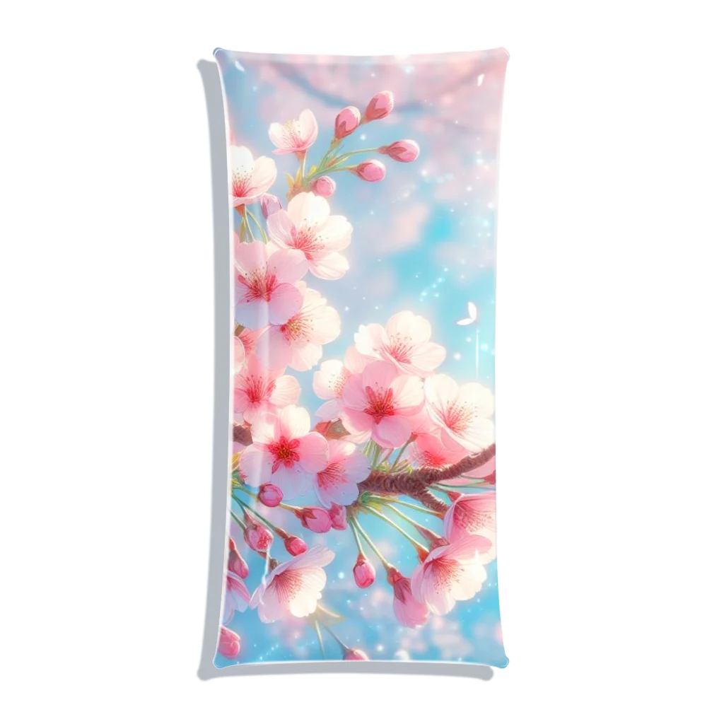 終わらない夢に🌈の美しい桜🌸✨ クリアマルチケース