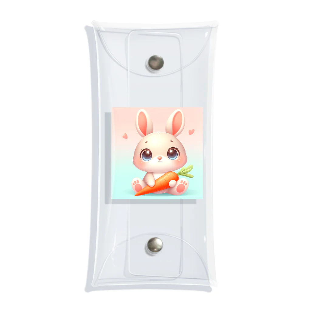 激カワポテぐっずのうるうるうさ子ちゃん🥕 Clear Multipurpose Case