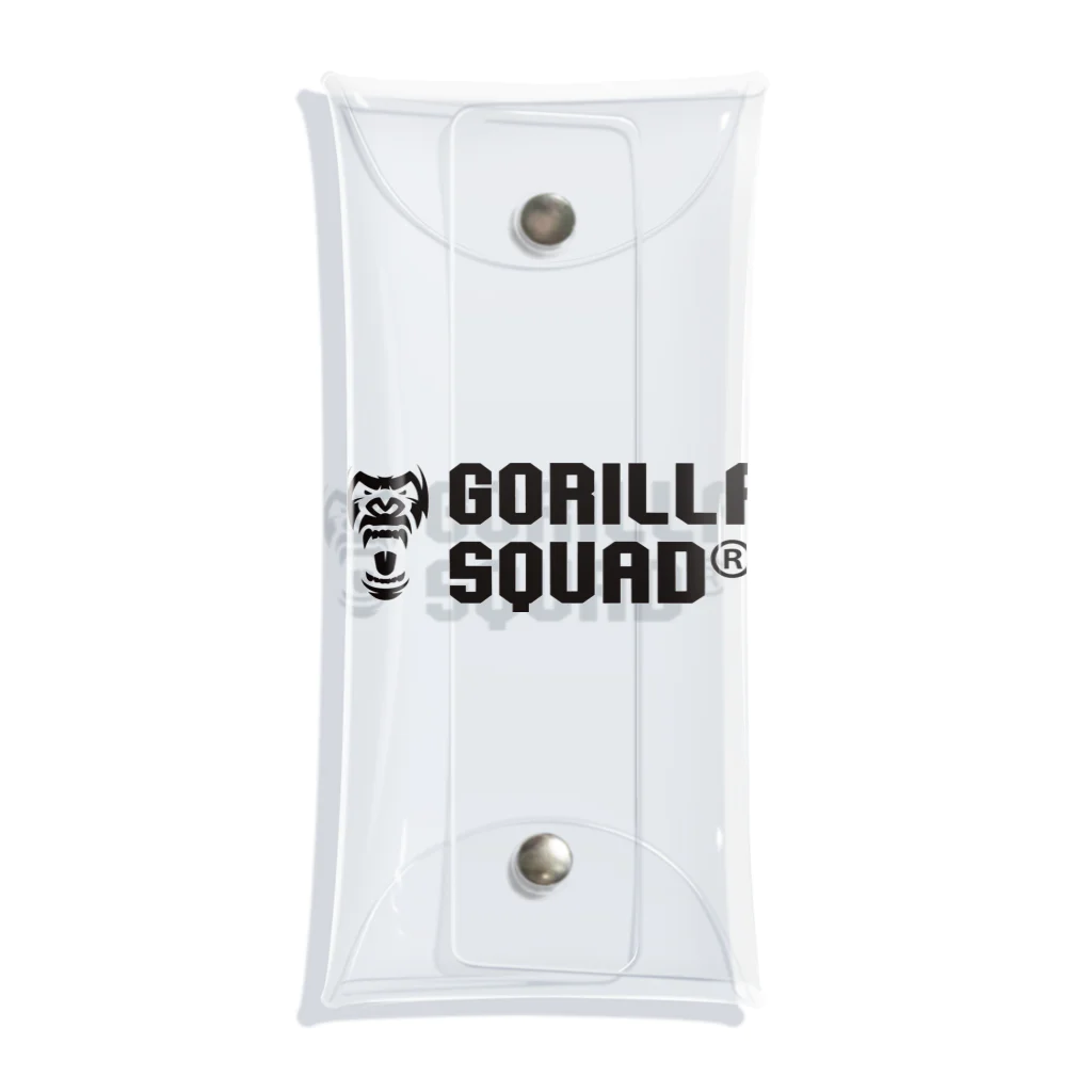 GORILLA SQUAD 公式ノベルティショップのGORILLA SQUAD ロゴ黒 クリアマルチケース