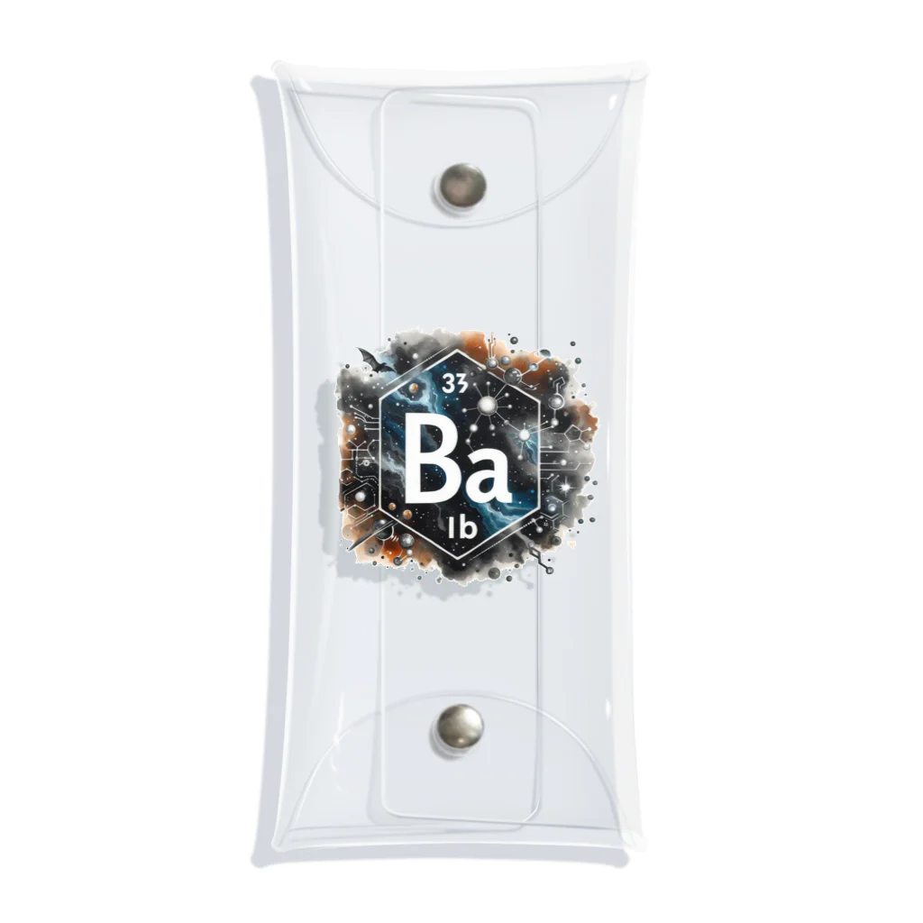 science closet（科学×ファッション）の元素シリーズ　~バリウム Ba~ クリアマルチケース