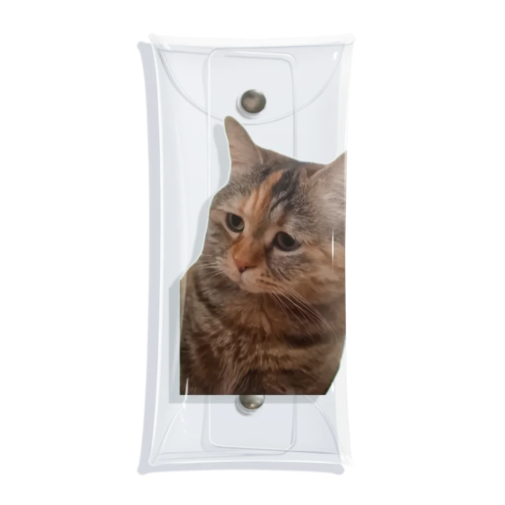 猫ミームグッズの【猫ミーム】叱られる猫 Clear Multipurpose Case