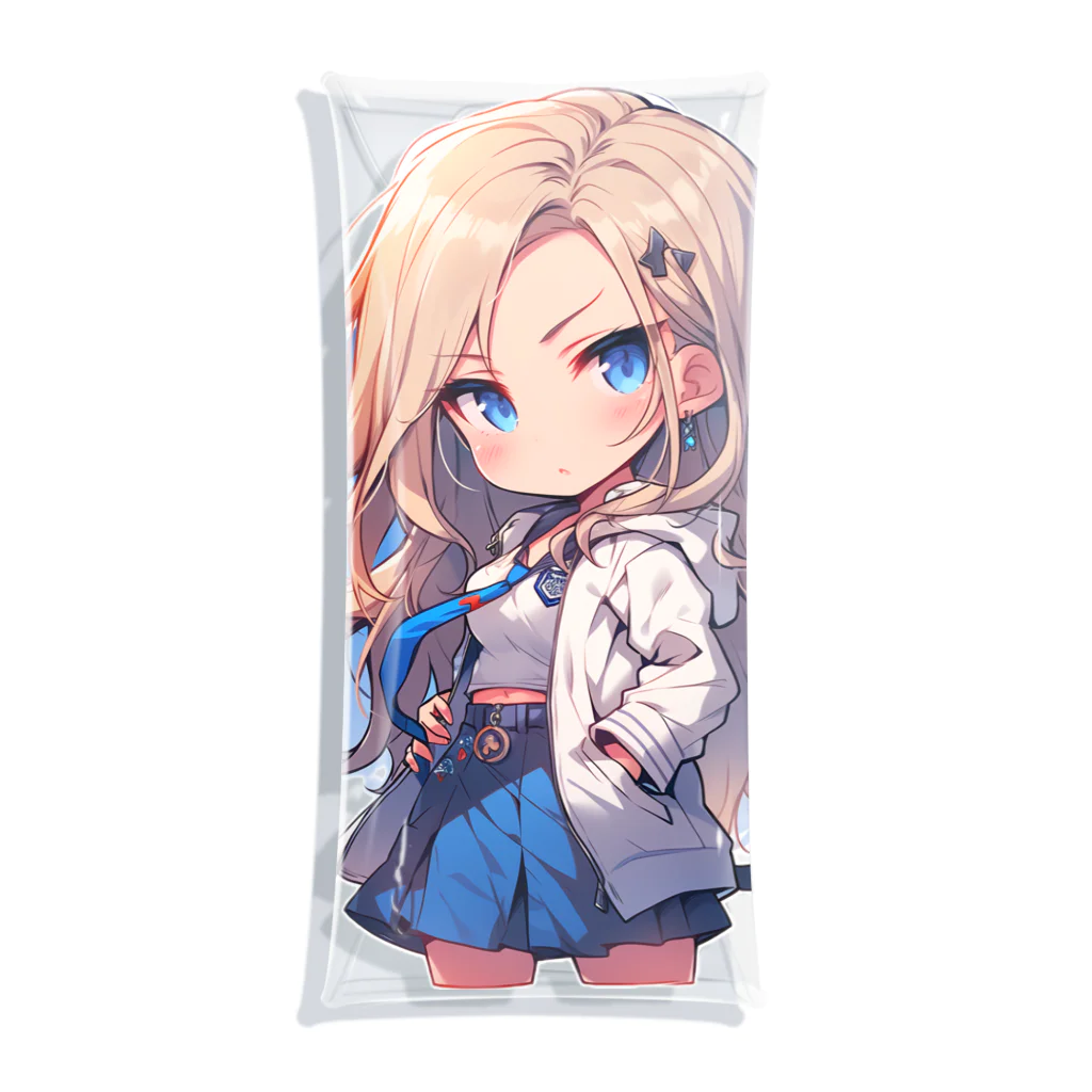 honoka_tの金髪ちびキャラ美少女 Clear Multipurpose Case