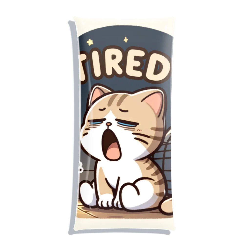 mimikkyu322のTired cat7 クリアマルチケース