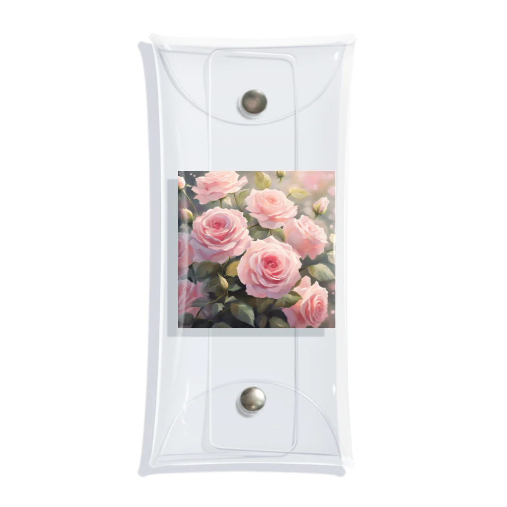 okierazaのペールピンクのバラの花束 Clear Multipurpose Case