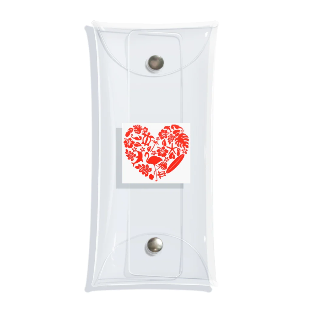 Angel  SmileのHawaiian Heart Clear Multipurpose Case