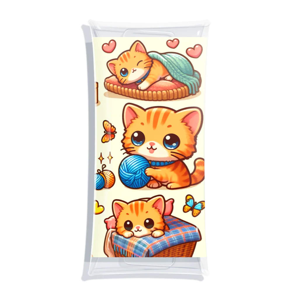 yos-1292583のねこニコばん Clear Multipurpose Case