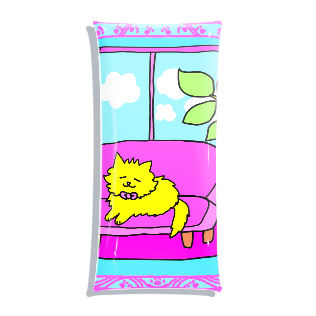 ネコグラシの休憩猫 투명 동전 지갑