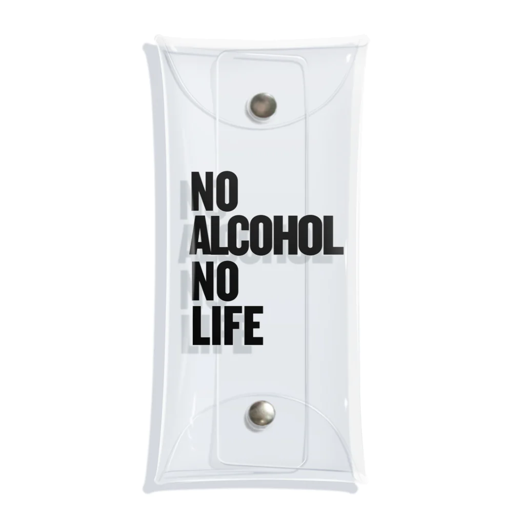 おもしろいTシャツ屋さんのNO ALCOHOL NO LIFE ノーアルコールノーライフ 투명 동전 지갑