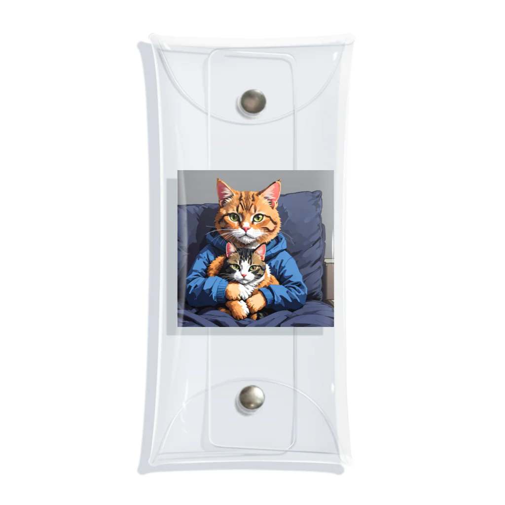 golkichiの猫to猫 Clear Multipurpose Case