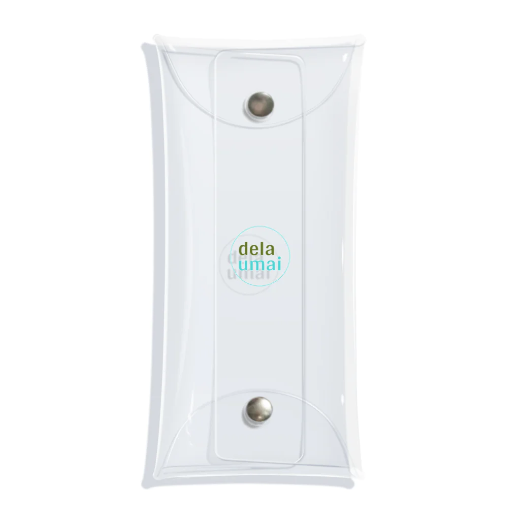 carl-carlのdela umai ロゴ丸 Clear Multipurpose Case