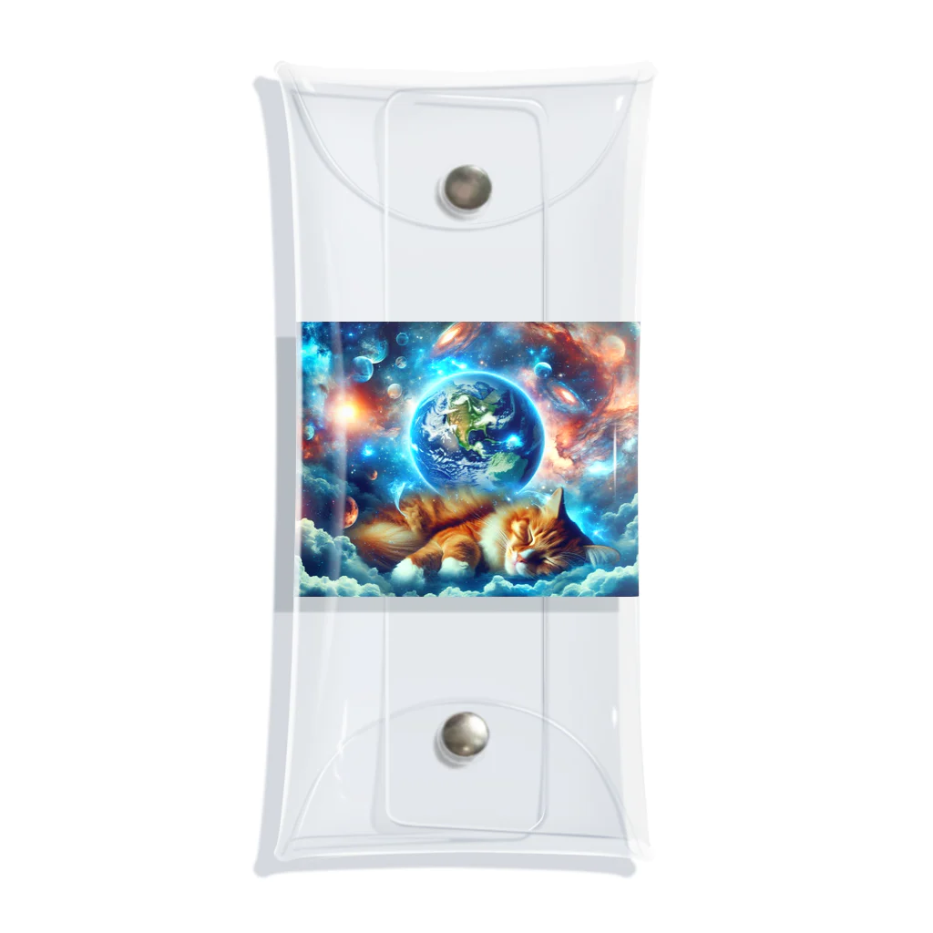 space catの夢見る猫 Clear Multipurpose Case