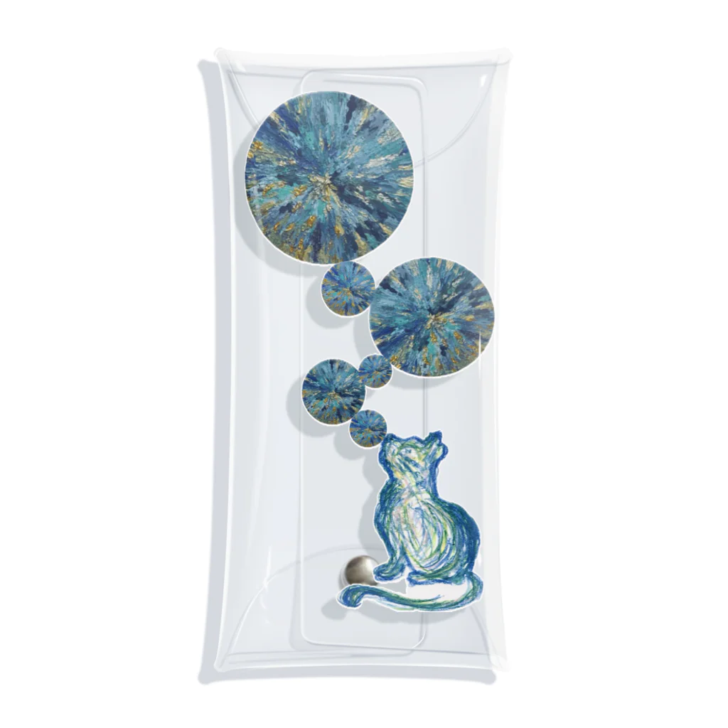 T-Art Gallery 【ART】のBubble Cat Clear Multipurpose Case