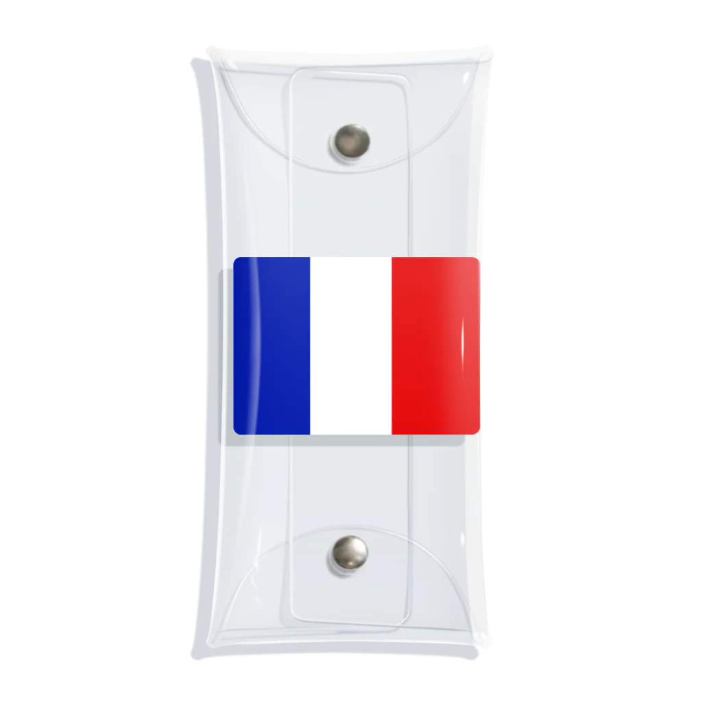 お絵かき屋さんのフランスの国旗 クリアマルチケース