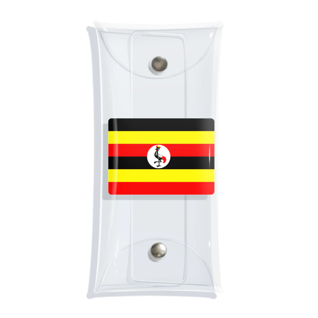 お絵かき屋さんのウガンダの国旗 クリアマルチケース