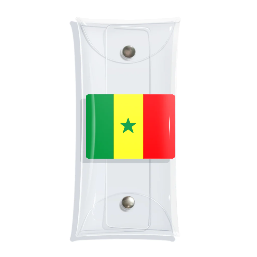 お絵かき屋さんのセネガルの国旗 クリアマルチケース