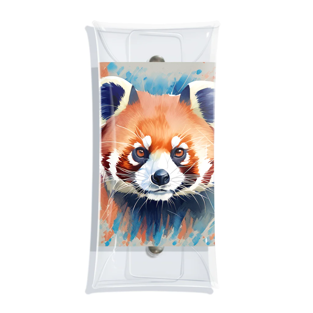 WithRedPandaの水彩風レッサーパンダ Clear Multipurpose Case