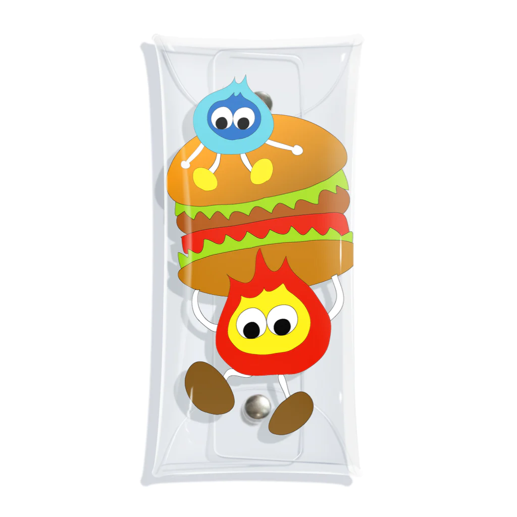 REDMOON_SAPPOROのFIRE　HAMBURGER Clear Multipurpose Case