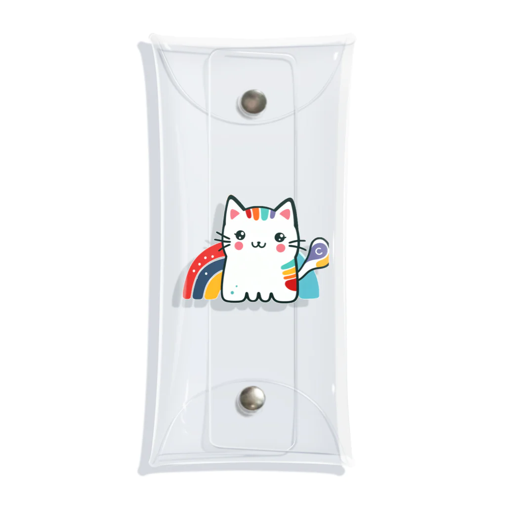 yielanggo007の虹のねこ Clear Multipurpose Case