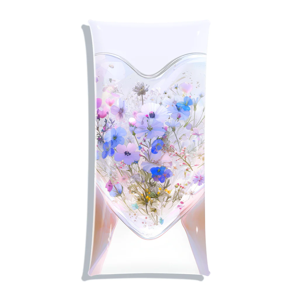 AQUAMETAVERSEのクリスタルの中に押し花がある　なでしこ1478 Clear Multipurpose Case