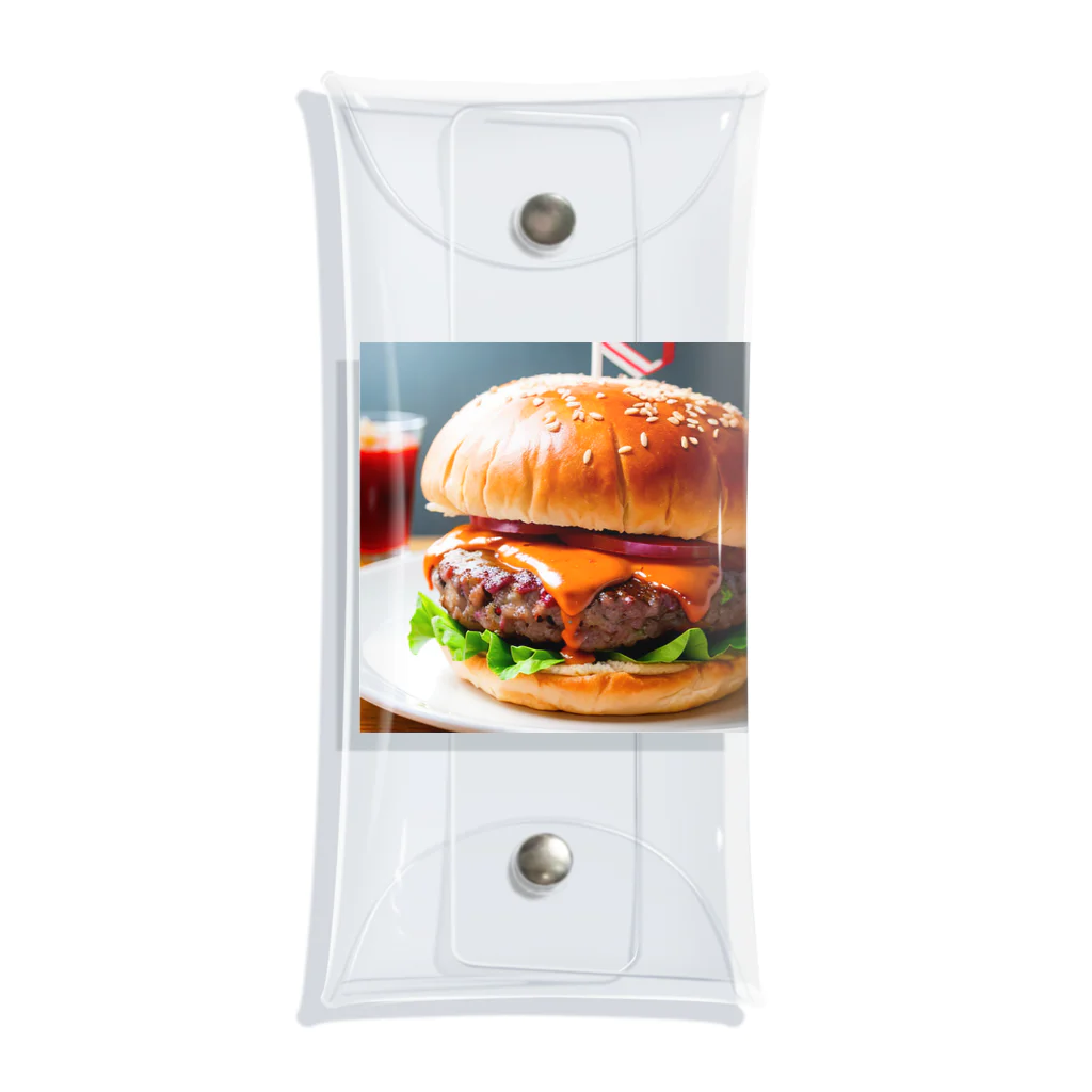 オリジナルグッズショップ KIJITORAのDELICIOUS BURGER Clear Multipurpose Case