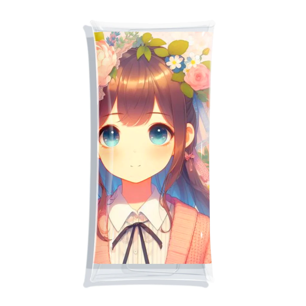 ピクセルパレットの可愛い女の子とお花10 Clear Multipurpose Case