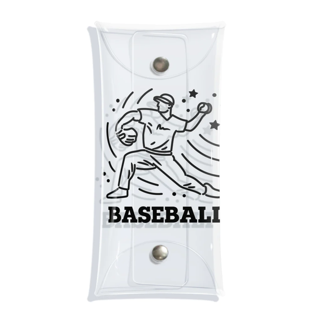 nndesignのBASEBALL LEFT PITCHER Clear Multipurpose Case