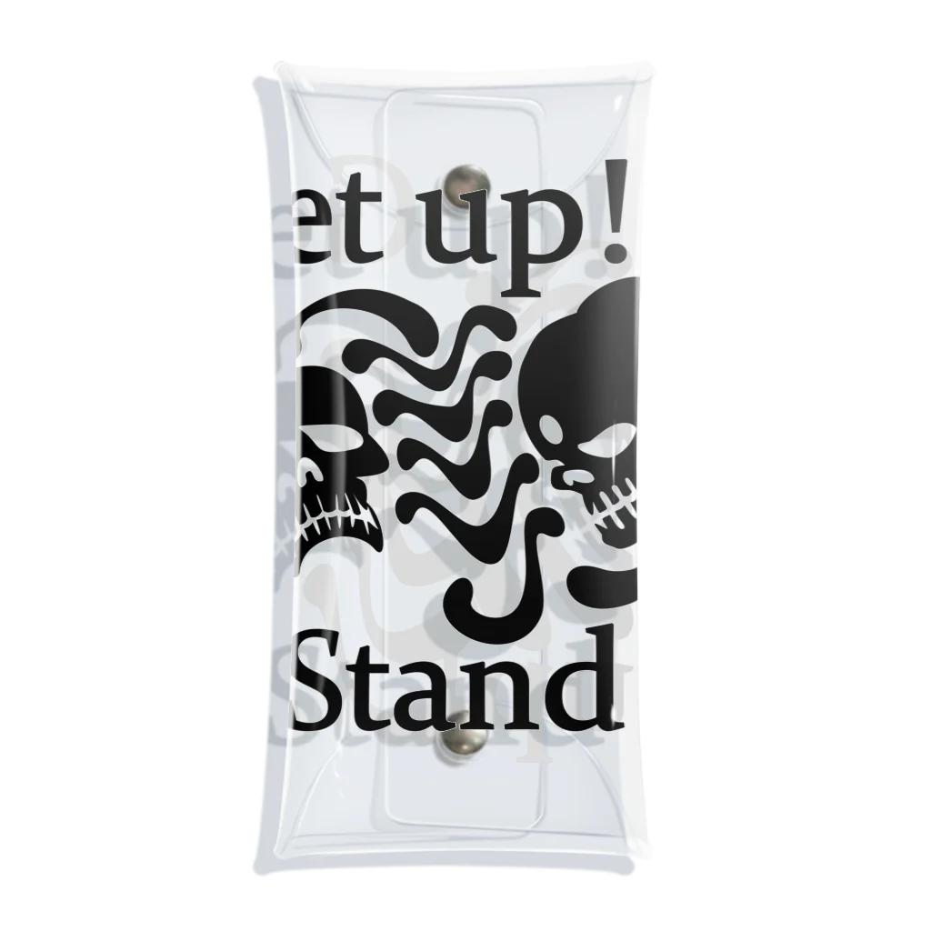 『NG （Niche・Gate）』ニッチゲート-- IN SUZURIのGet Up! Stand Up!(黒) Clear Multipurpose Case