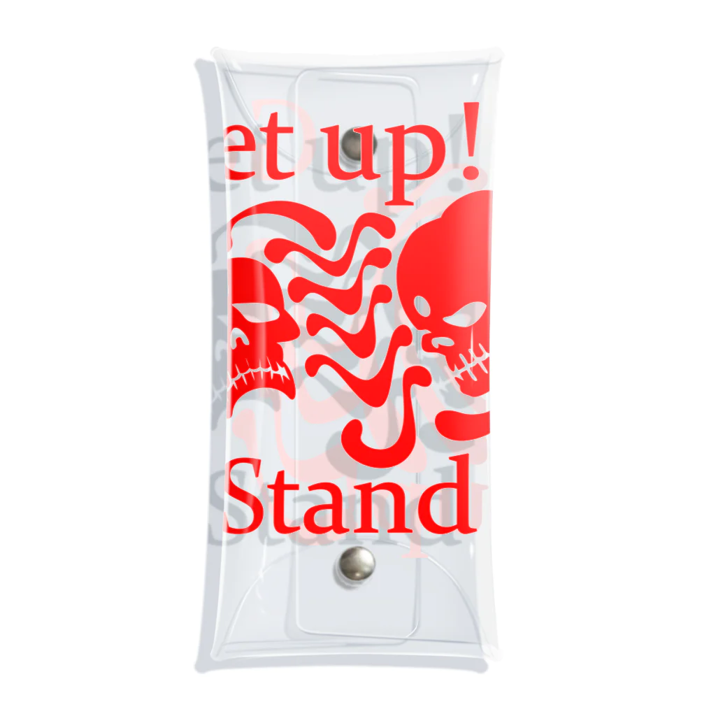 『NG （Niche・Gate）』ニッチゲート-- IN SUZURIのGet Up! Stand Up!(赤) Clear Multipurpose Case