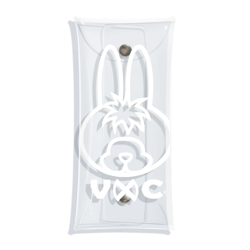 VIRTUAL CROSSのRabbit Logo white クリアマルチケース