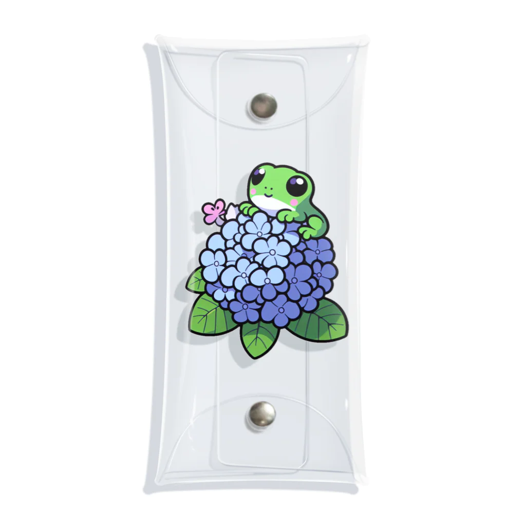 終わらない夢🌈のあじさいの花と🐸カエル君 Clear Multipurpose Case