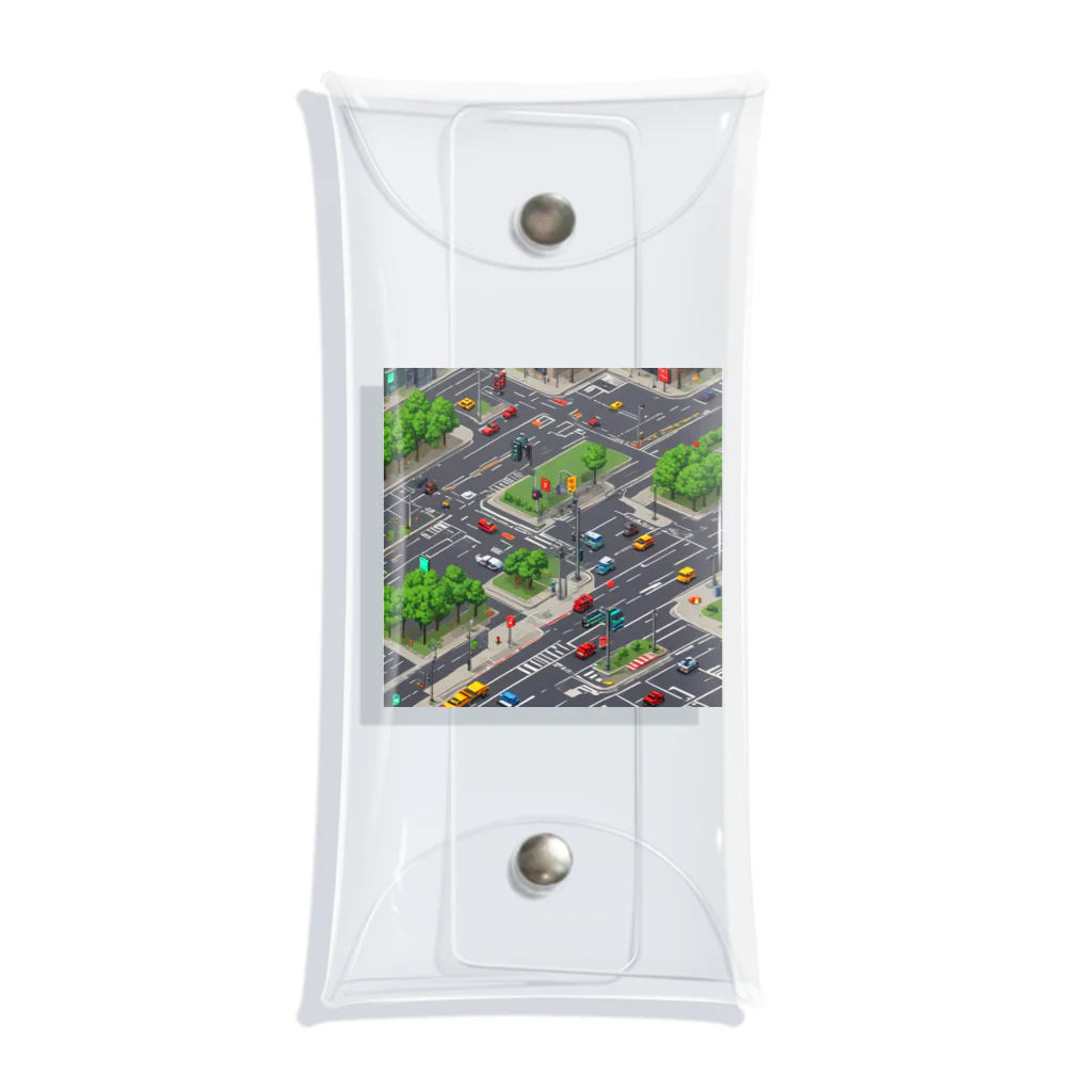 ft141104の「都会の信号 道路マップ」 Clear Multipurpose Case