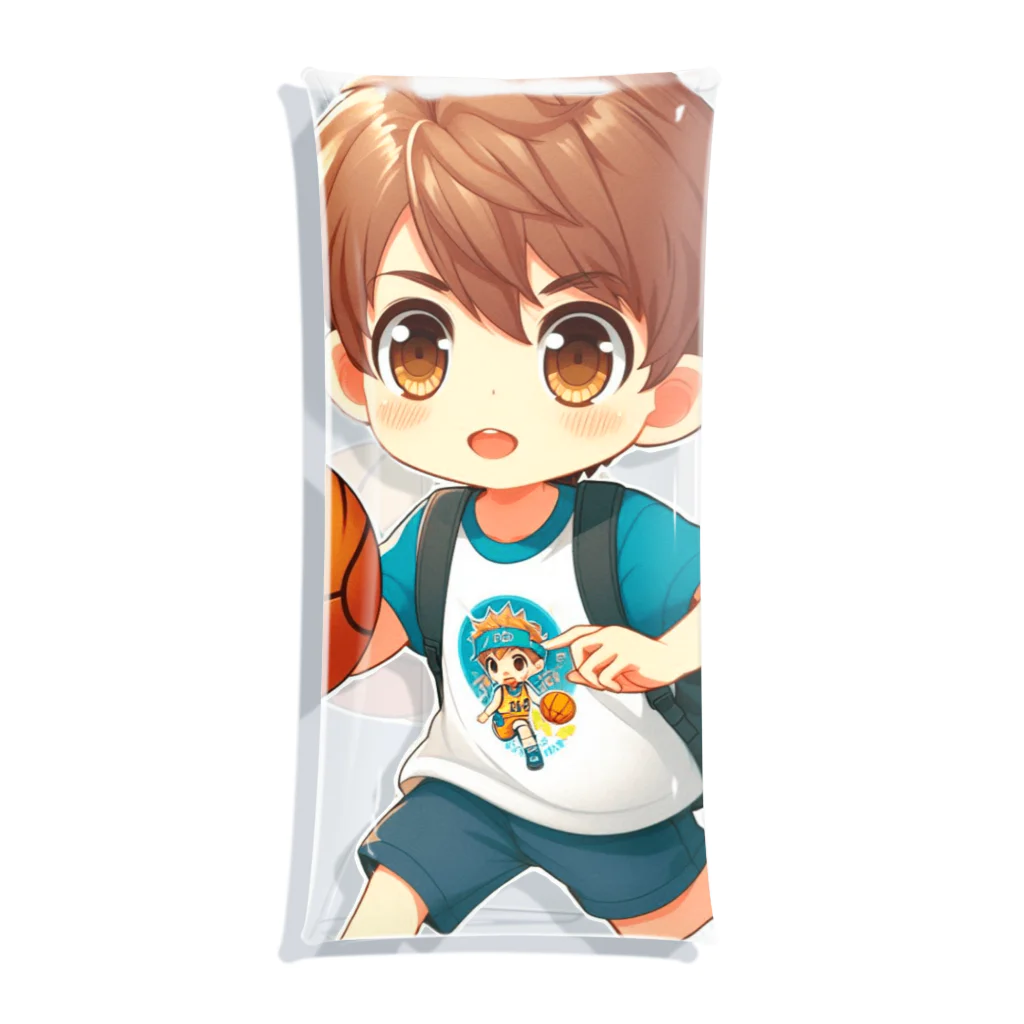 可愛い男の子イラスト販売所　By,keicyanの男の子　中学1年生　バスケットボール部 Clear Multipurpose Case