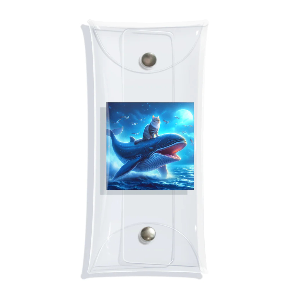 sarudoの猫と海 Clear Multipurpose Case