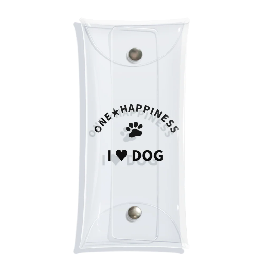 onehappinessのI LOVE DOG　ONEHAPPINESS Clear Multipurpose Case