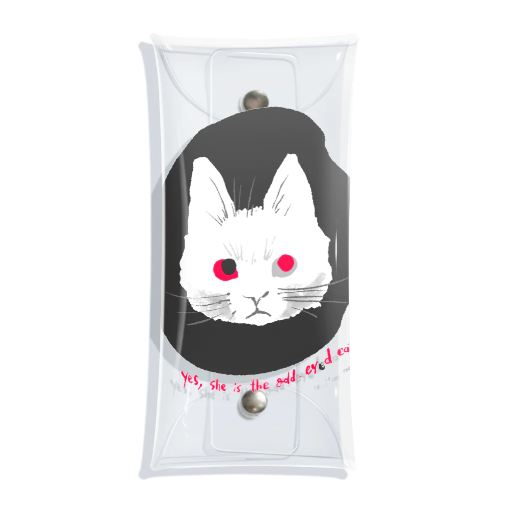 mya-mya=MIYA JUNKO's shop 02のodd-eyed cat Clear Multipurpose Case