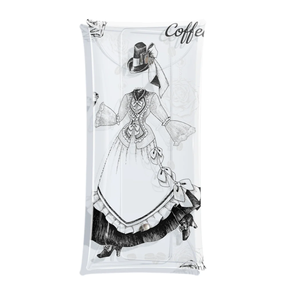 Prism coffee beanの【Lady's sweet coffee】コーヒー Clear Multipurpose Case